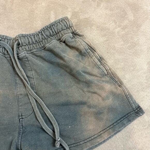 Urban Outfitters Gray Faded Bleached Sweat Shorts Drawstring Waist Pull On S - Picture 3 of 9